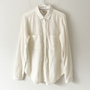 Women’s Carbon 2 Cobalt Cotton Blend Button Down Shirt Size Small